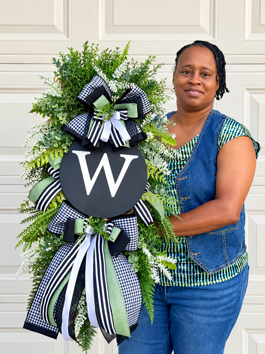 Premium Personalized Initial Door Swag